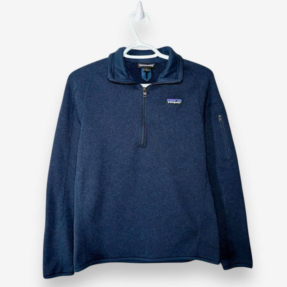 Patagonia Better Sweater Quarter Zip Fleece Pullover Navy Blue Women Size Small